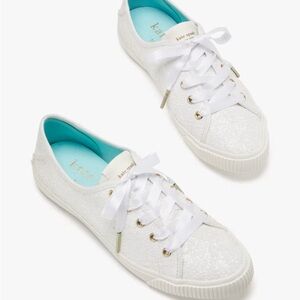 Kate Spade Sparkling White Sneakers